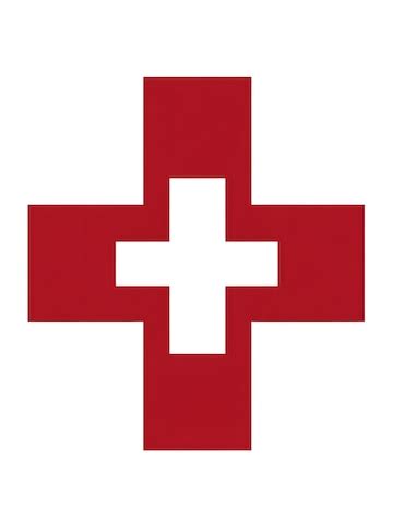 Red cross symbol healthcare first aid icon medicine logo | Premium AI ...