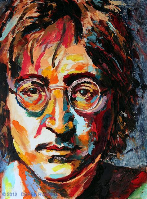 John Lennon Oil Painting by Derek Russell | Portrait art, Portrait ...