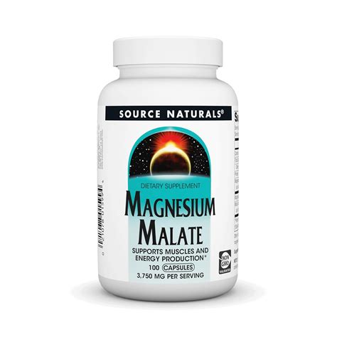Source Naturals Magnesium Malate 625mg, 100 Capsules : Amazon.in ...