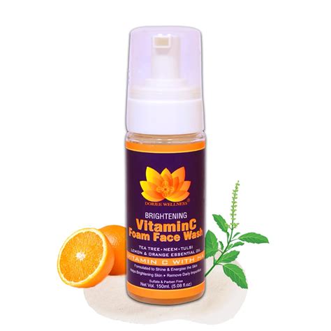 Dorjee Wellness Vitamin C With HA Foam Face Wash (150 ml (5.08 fl.oz ...