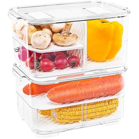 elabo Fruit Storage Containers Fridge Produce Saver India | Ubuy