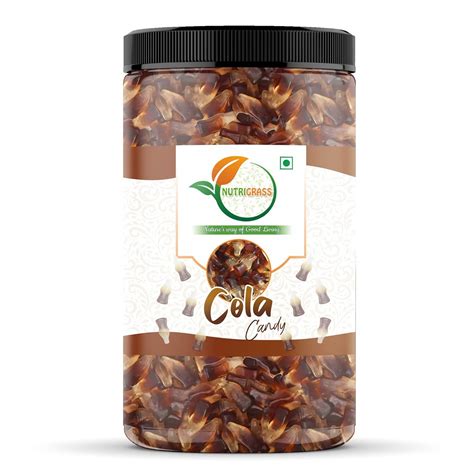 NUTRIGRASS Cola Flavoured Bottle Candy - 800 gm Jar Pack (Hard Candy ...