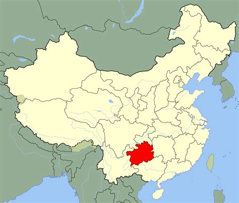 China Guizhou Location Map • Mapsof.net