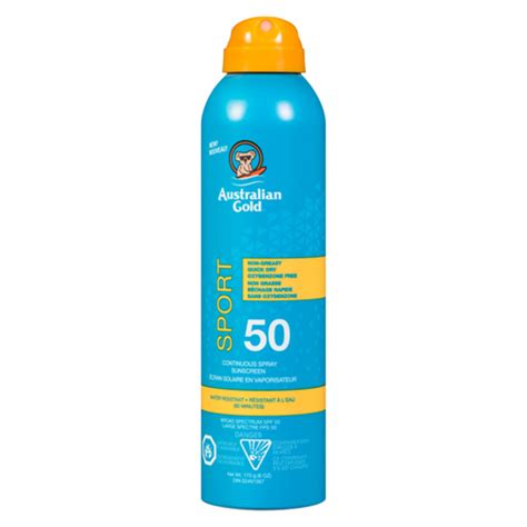Australian Gold Sport Sunscreen Continuous Spray SPF 50 177 ml - Voilà ...
