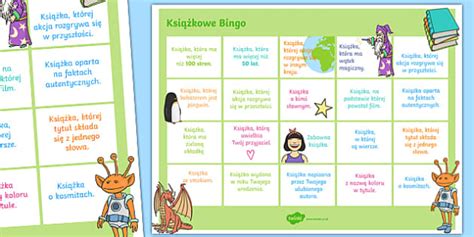 Plakat Książkowe Bingo po polsku (teacher made) - Twinkl