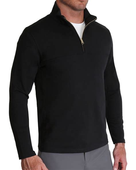 Quarter Zip - Solid Black