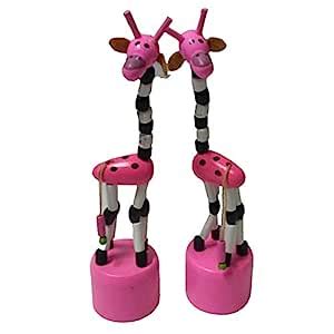 Buy ECO BASKET Channapatna Wooden Spring Base Giraffe Toy-Free Online ...