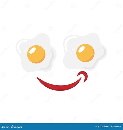 Smile from Eggs and Ketchup Stock Vector - Illustration of eating, meal ...