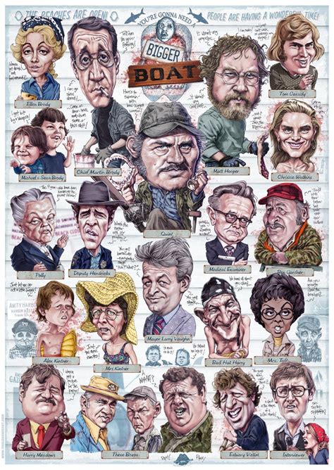 JAWS Townsfolk of Amity Island - 16.5" x 11.75" (420mm x 297mm) A3 ...