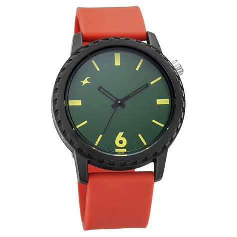 Fastrack Unisex Silicone Analog Green Dial Watch-38039Pp13W, Band Color ...