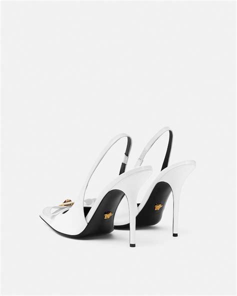 Gianni Ribbon Slingback Pumps 110 mm | VERSACE IN
