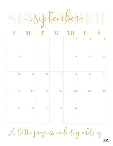 September 2021 Calendars - 15 Free Printables | Printabulls