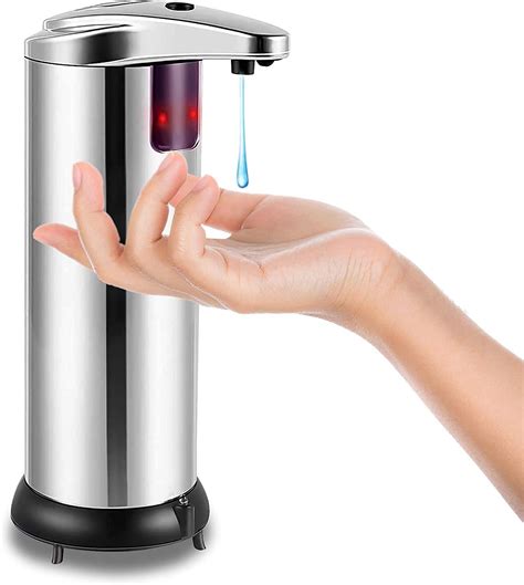 RHYDON Automatic Sensor Soap Dispenser, 250ml Stainless Steel Touchless ...