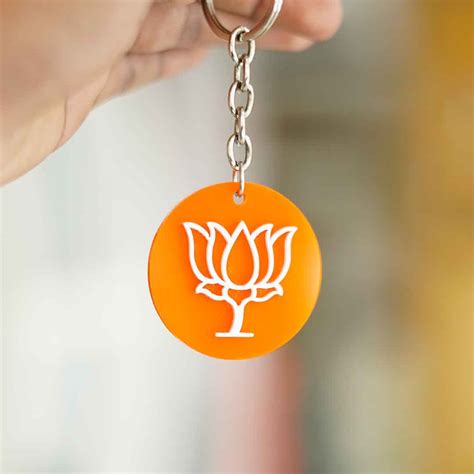 Buy BJP Keychain| Promotional Election Keychain – Orbiz Creativez