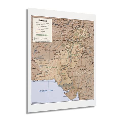Historix 2009 Pakistan Map Poster 18x24 Inch Map Of Pakistan ...