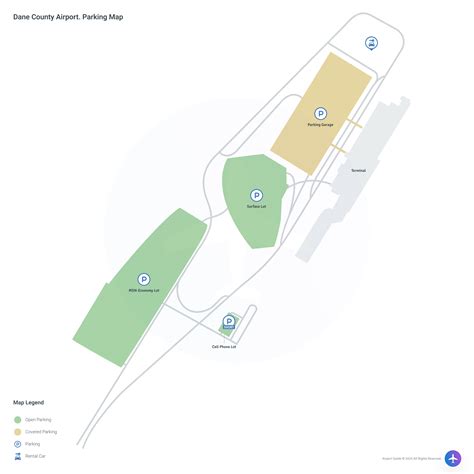 Dane County Airport (MSN) Parking Rates and Map