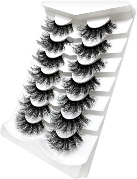 Buy 7 Pairs False Eyelashes Natural Fluffy Lightweight Volume Thick ...