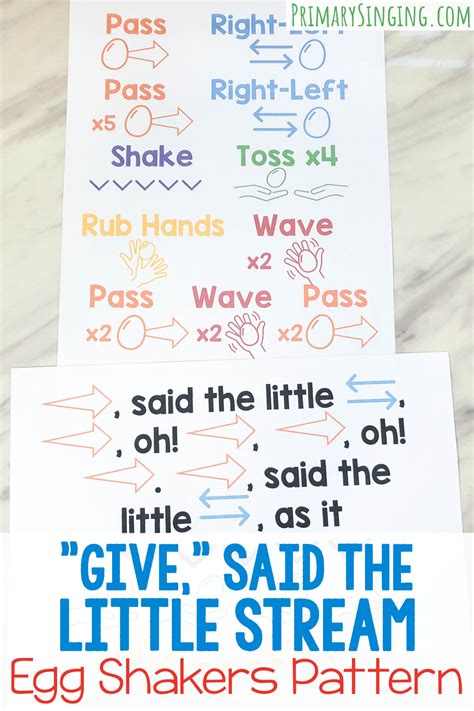 Give Said the Little Stream Egg Shakers - Primary Singing
