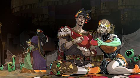 red eyes, sitting, Zagreus (Hades), green eyes, heterochromia, looking ...