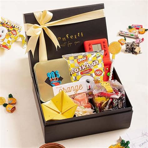 Confetti Gifts Hamper For 90's Kids Kit Box | Wheat Puffs |Candies ...