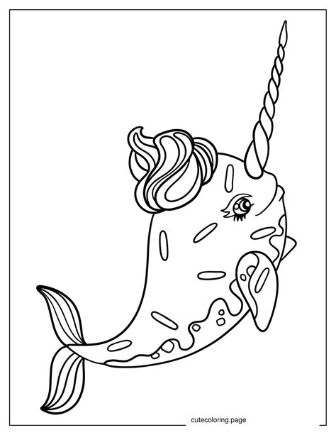 Narwhal Coloring Pages(21+ free printable coloring pages) | Cute ...