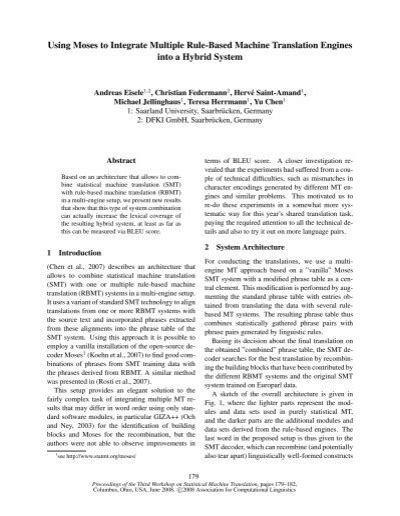 Moses Machine Translation 的图像结果