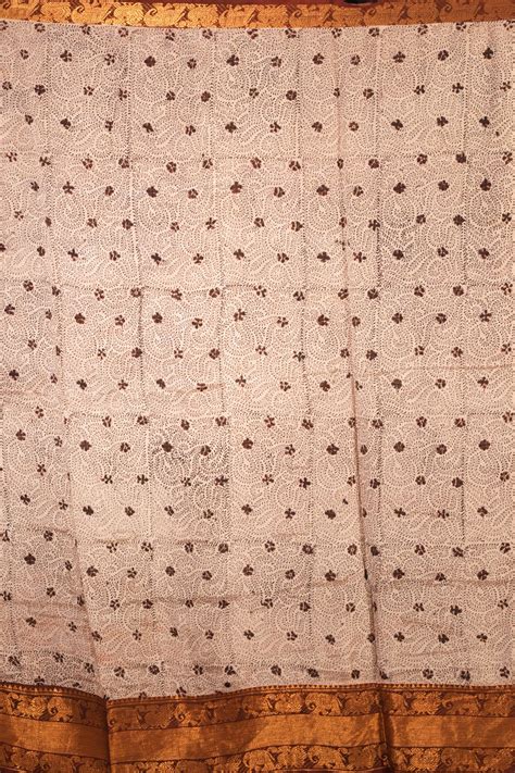 KALAMKARI MANGALAGIRI POWERLOOM SAREE – Manav Kalamkari