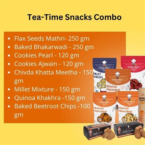 Delicious Tea-Time Snacks Combo set Healthy Master