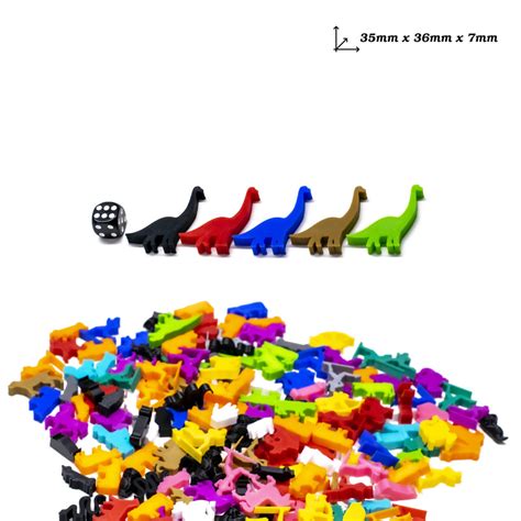 Buy 5PCS Brachiosaurus Dino Meeple Tokens - BoardGameSet - Accessories