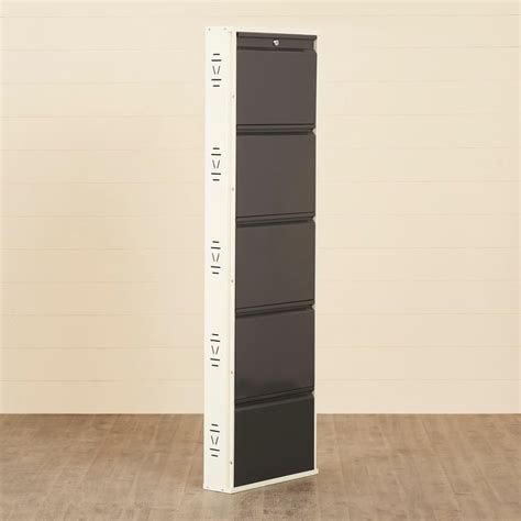 Buy Helios Lagos Metal 10 Pairs Shoe Cabinet - Grey from Helios by Home ...