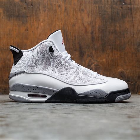 jordan men air jordan dub zero white varsity red cement grey black