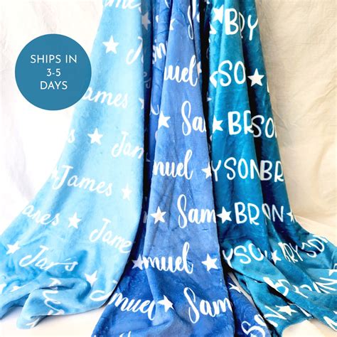 Personalized Name Blanket for Boys | Custom Personalized Baby Blanket ...
