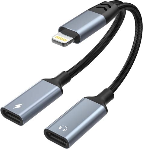 Amazon.com: Apple MFi Certified Dual 2in1 Lightning Headphone Audio ...