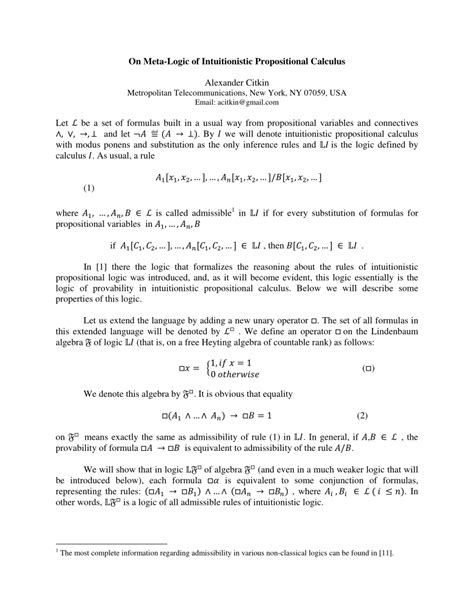 Image result for Intuitionistic Propositional Logic