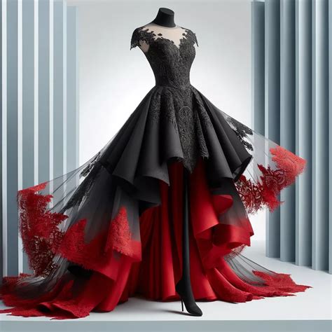 Black and Red Wedding Dresses Bold and Beautiful Choices for Your Big Day (7) | Red wedding ...
