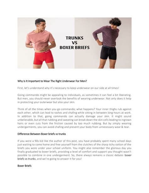 PPT - Boxer briefs vs Trunks - The Right Underwear for Men PowerPoint ...