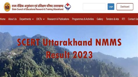 Uttarakhand NMMS 2023 Result Declared Know How To Check At Scert.Uk.Gov ...