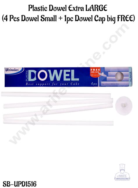 Ultimakes Plastic Dowel Extra Large (4 Pcs Dowel + 1pc Dowel Cap Big F ...