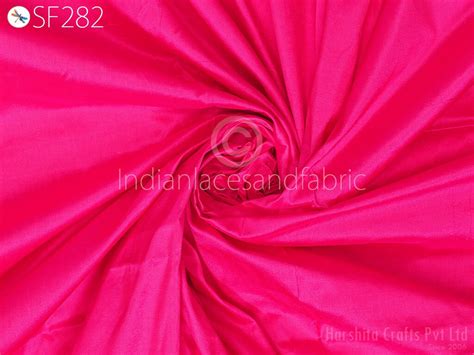 80gsm Silk Fabric by the yard Indian Magenta Soft Pure Plain Silk Wedd ...