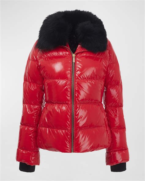Gorski Apres-Ski Jacket w/ Detachable Lamb Shearling Trim | Neiman Marcus