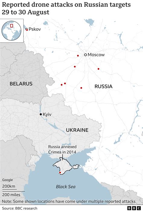 Ukraine war: Wave of drone strikes hits several Russian regions - BBC News