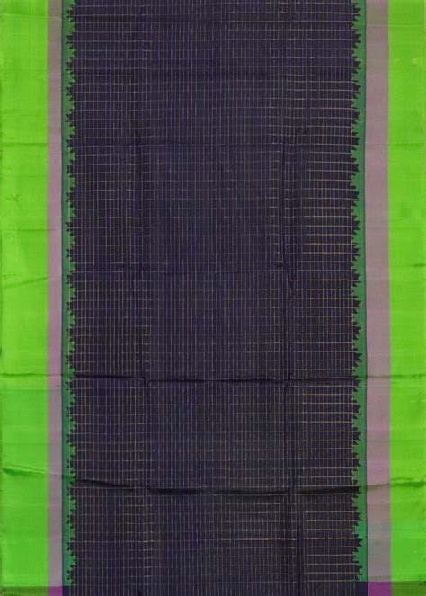 Denim blue color handloom Gadwal Silk saree – TGSCO Handlooms