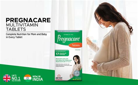 Pregnacare Multivitamin tablets for women with 17 vitamins, Iron ...