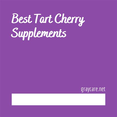 Tart Cherry Supplement