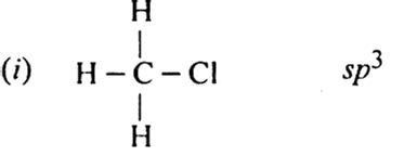 What is the type of hybridisation of each carbon in the following ...