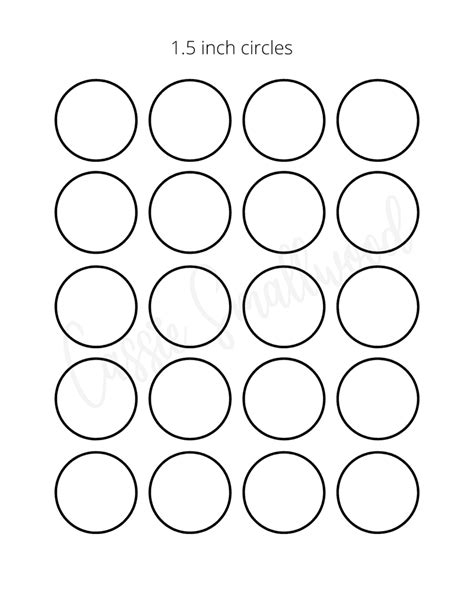 17 Sizes Of Printable Circle Templates - Cassie Smallwood