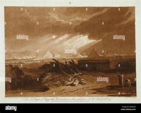 This painting portrays the biblical Fifth Plague of Egypt, depicting ...