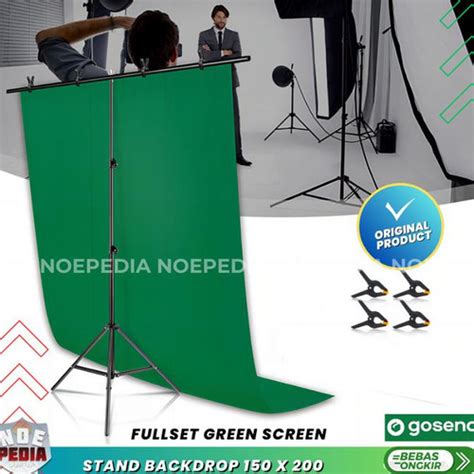Jual Stand Backdrop T Shape Fullset Green Screen Background Gelasmupi ...