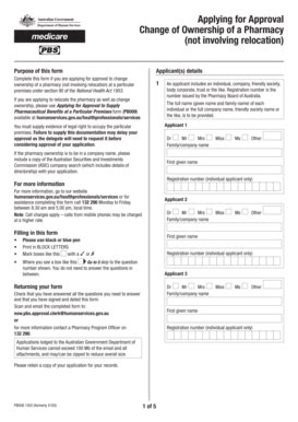 Fillable Online humanservices gov Applying for Approval Change of ...