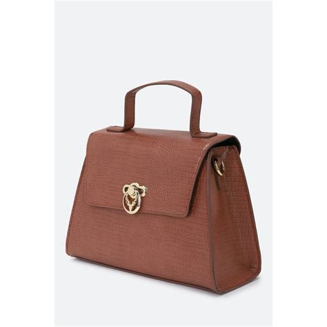 Buy Allen Solly Women Brown Textured Casual Satchel with Detachable ...